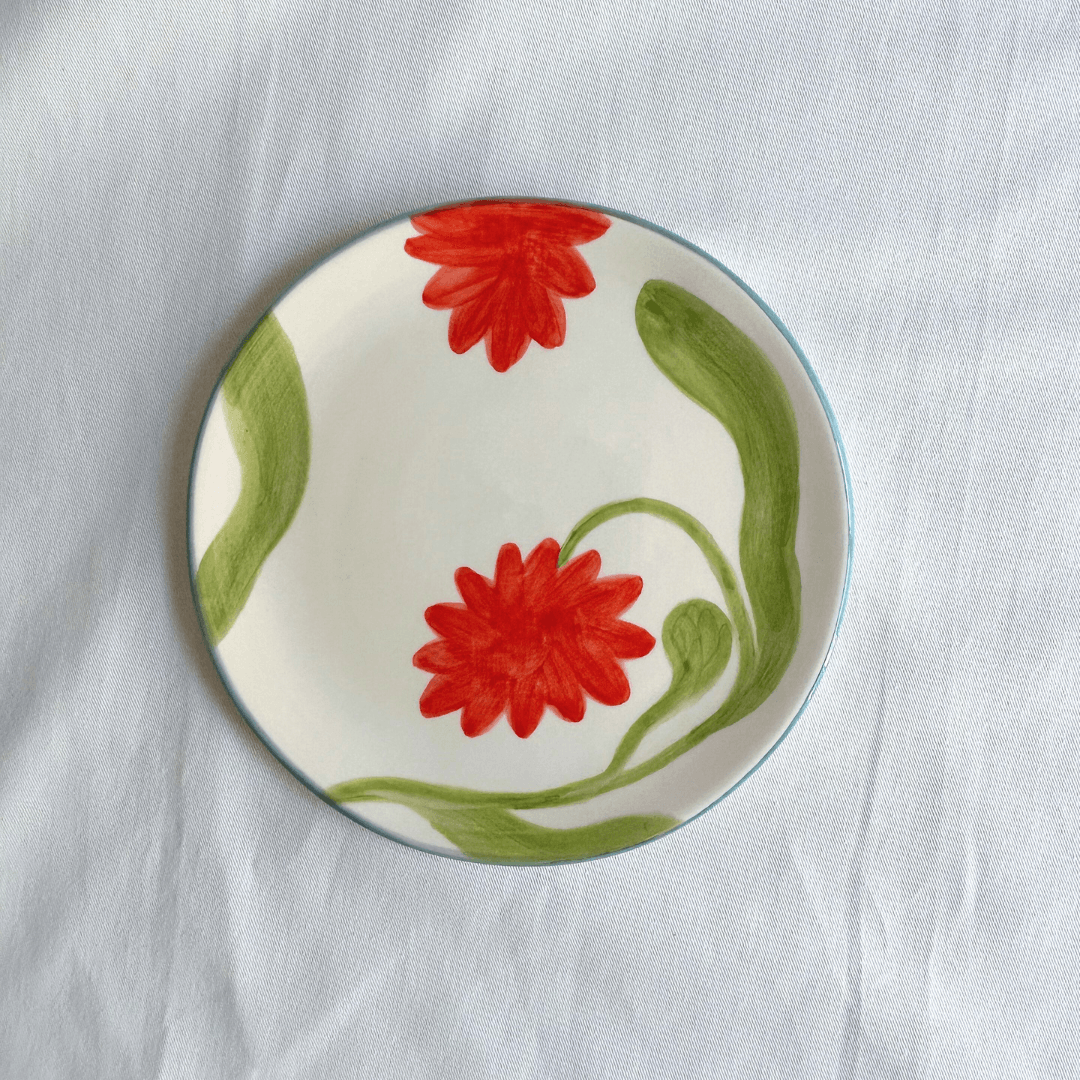 Vintage flower outlet plates